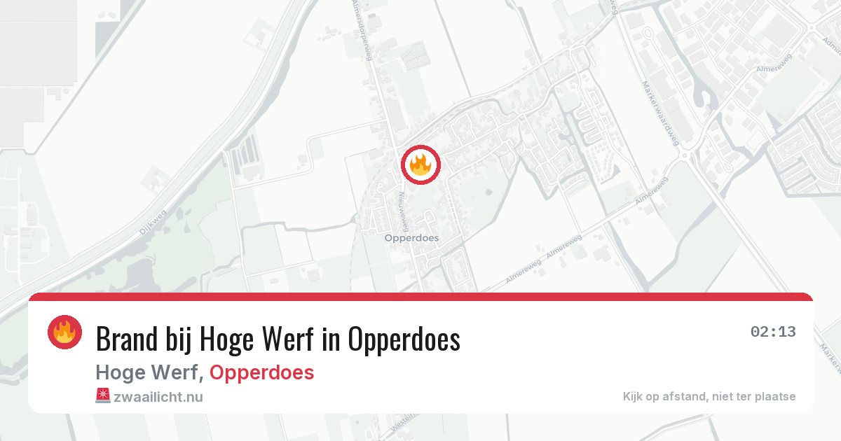 Brand bij Hoge Werf in Opperdoes — 2 apr 2026