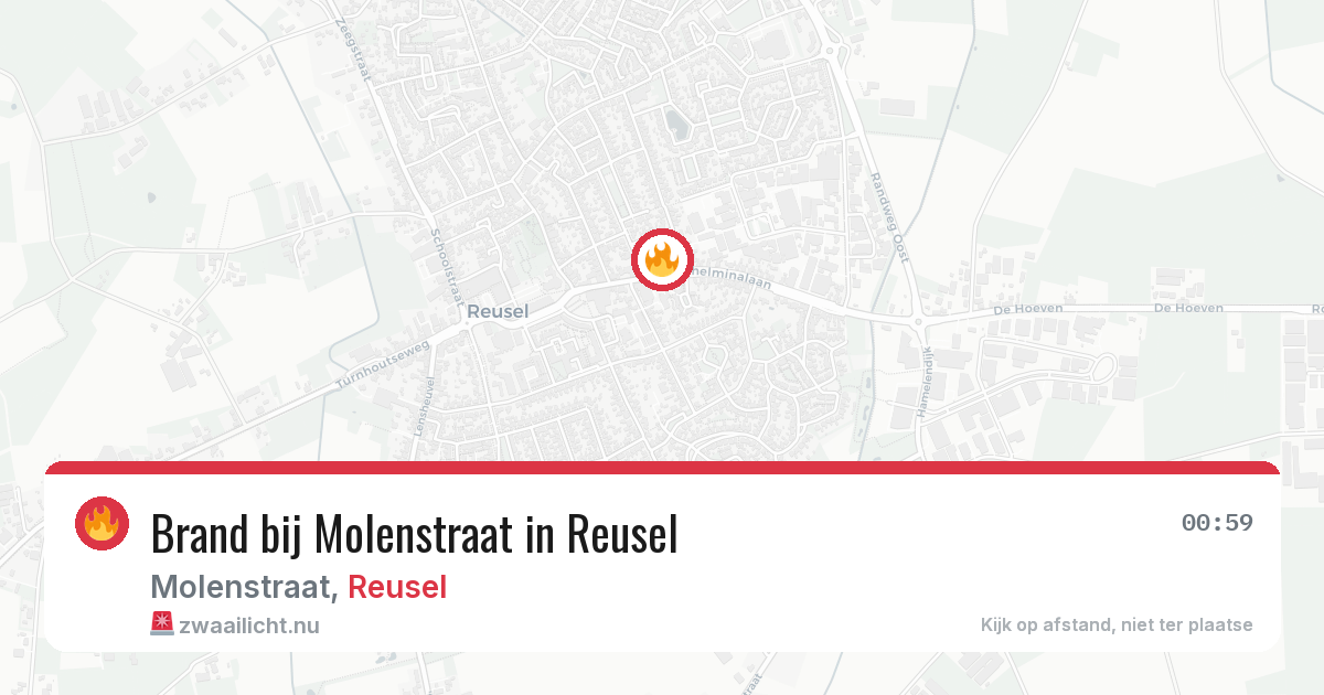 Brand bij Molenstraat in Reusel — 22 mrt 2026