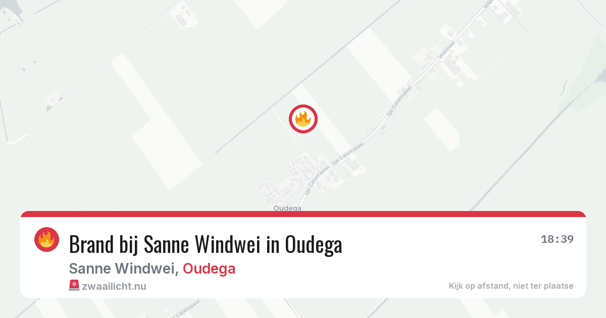 Brand bij Sanne Windwei in Oudega — 23 jan 2026