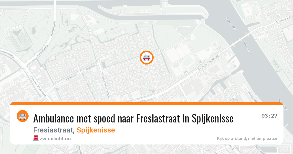 Ambulance met spoed naar Fresiastraat in Spijkenisse — 10 mrt 2026