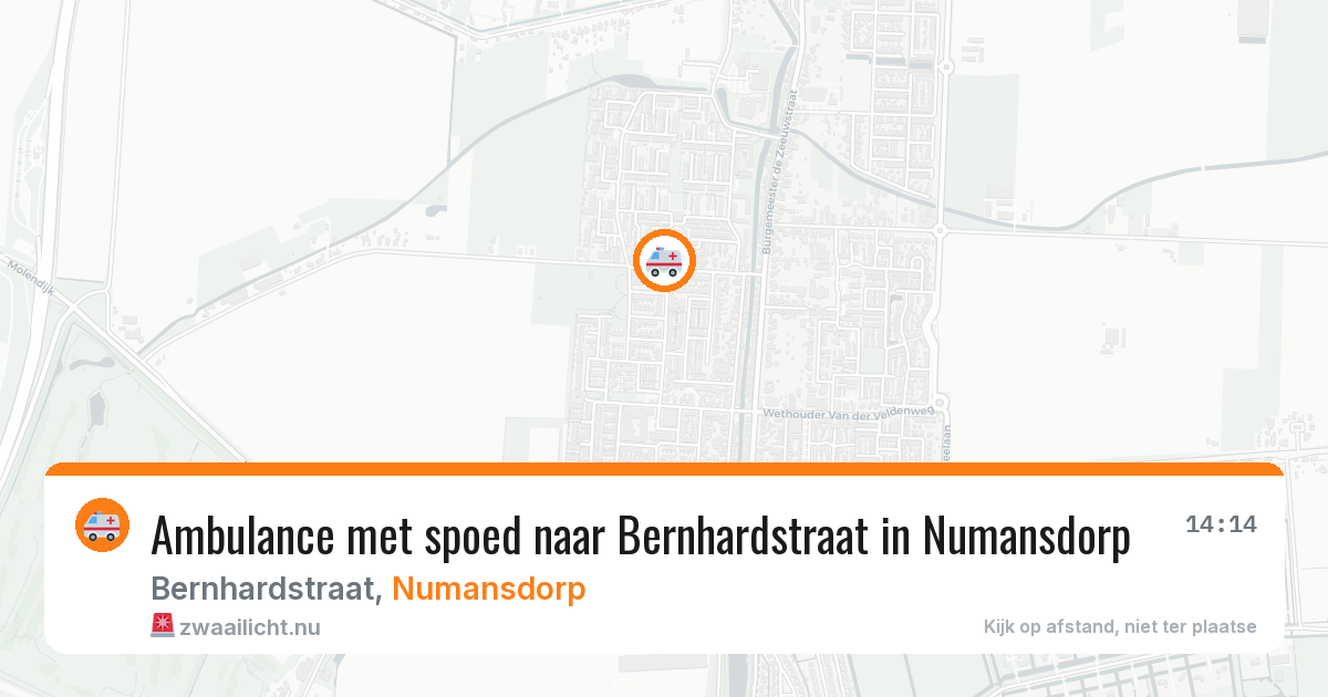 Ambulance met spoed naar Bernhardstraat in Numansdorp — 18 jan 2026