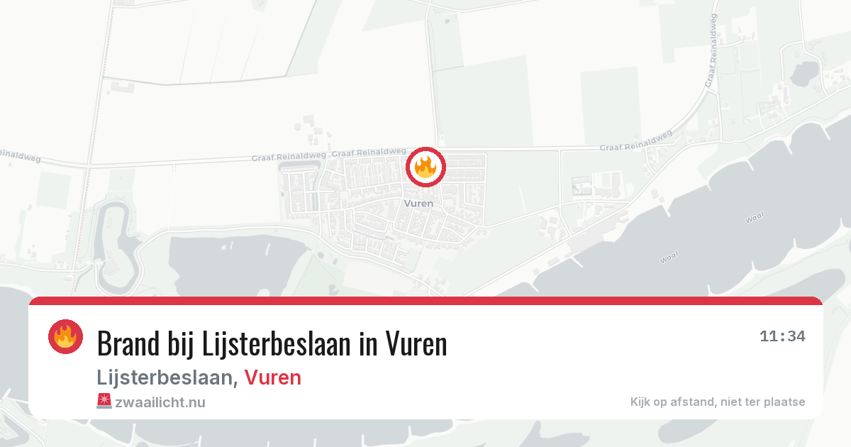 Brand bij Lijsterbeslaan in Vuren — 3 jun 2026
