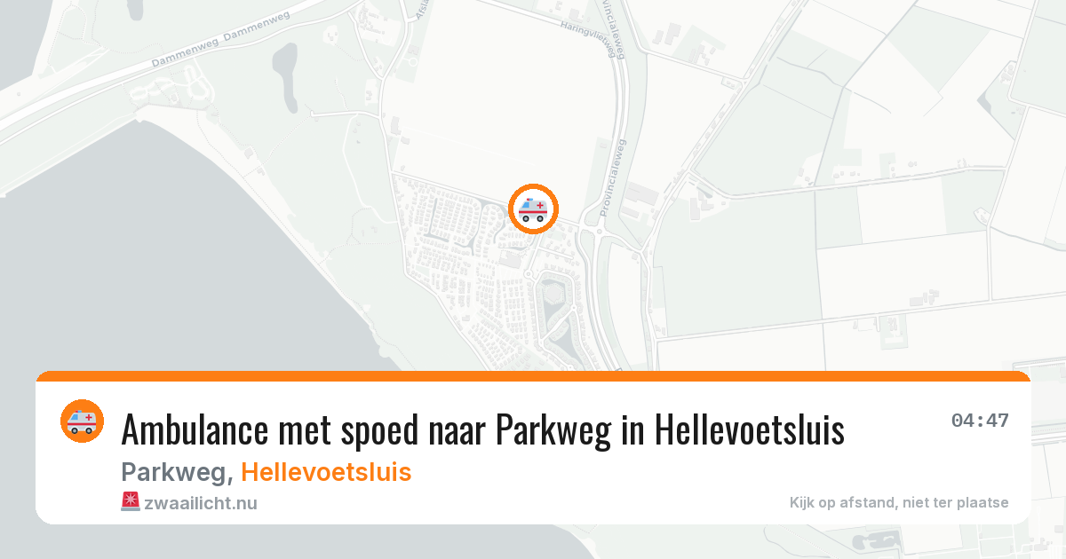 Ambulance met spoed naar Parkweg in Hellevoetsluis — 25 mei 2026