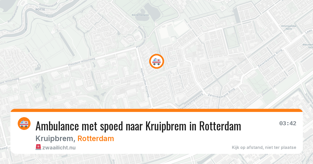 Ambulance met spoed naar Kruipbrem in Rotterdam — 14 jul 2026