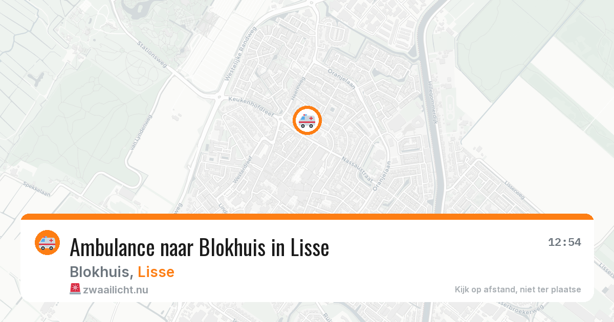 Ambulance naar Blokhuis in Lisse — 17 jul 2026