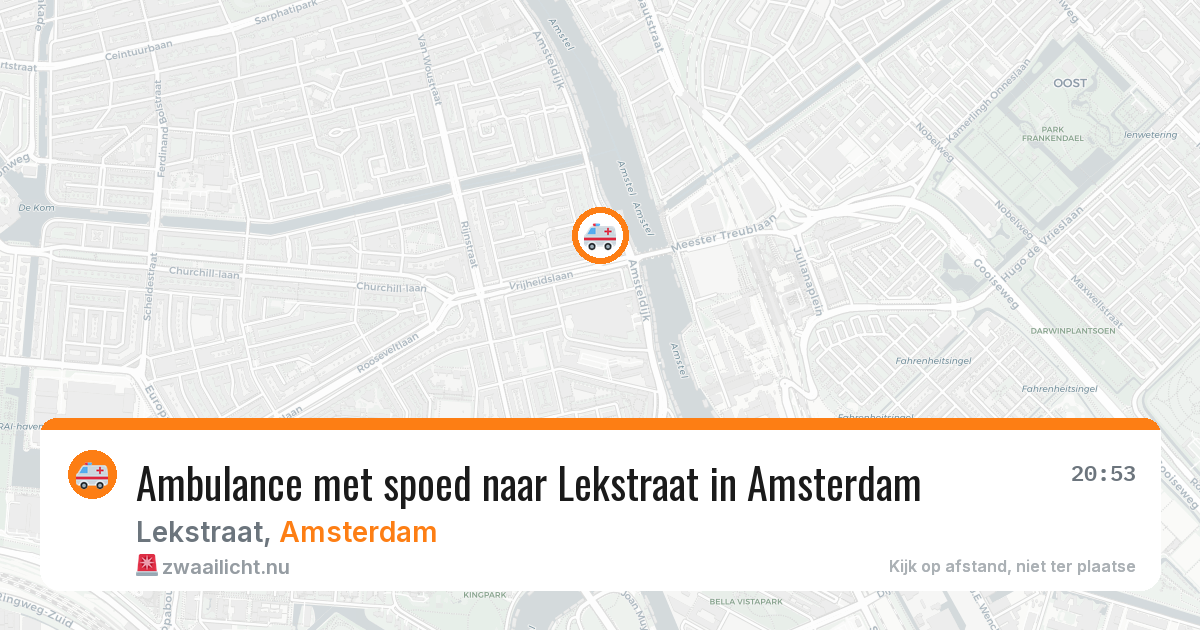 Ambulance met spoed naar Lekstraat in Amsterdam — 30 mrt 2026