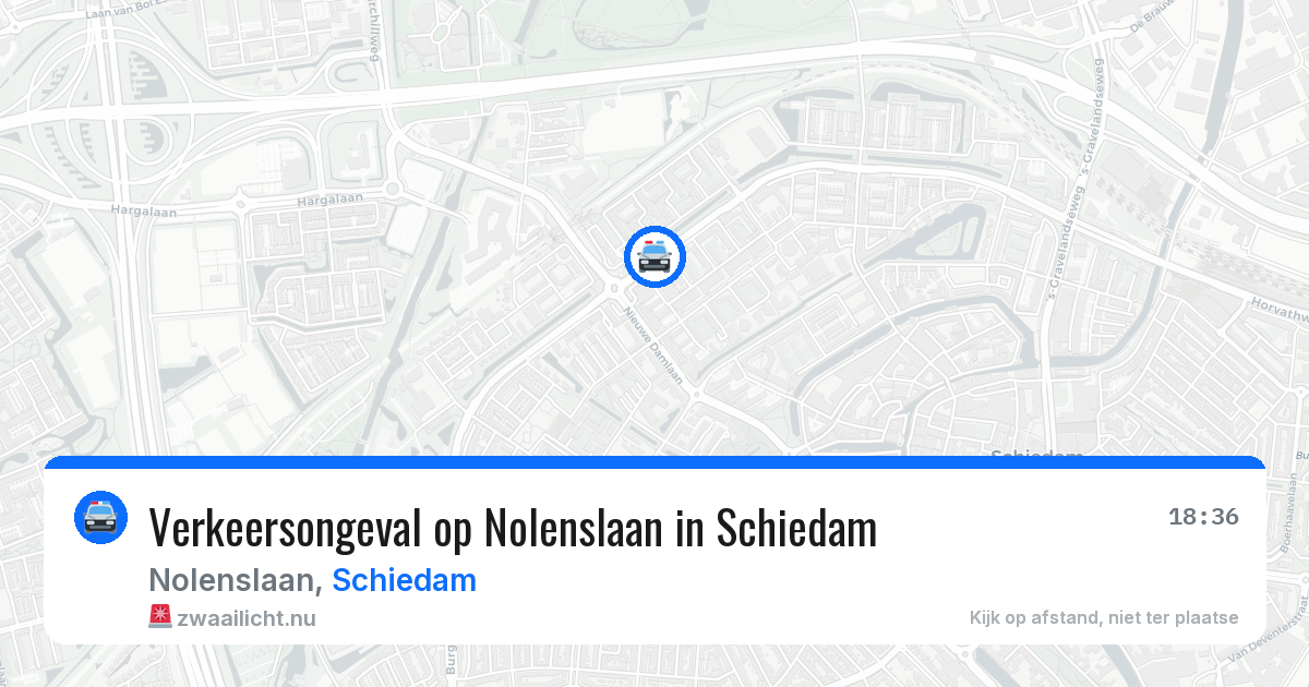 Verkeersongeval op Nolenslaan in Schiedam — 12 jul 2026