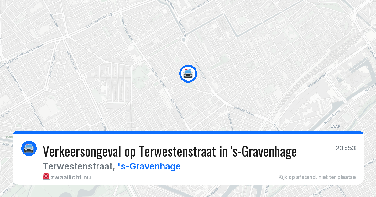 Verkeersongeval op Terwestenstraat in 's-Gravenhage — 14 mrt 2026