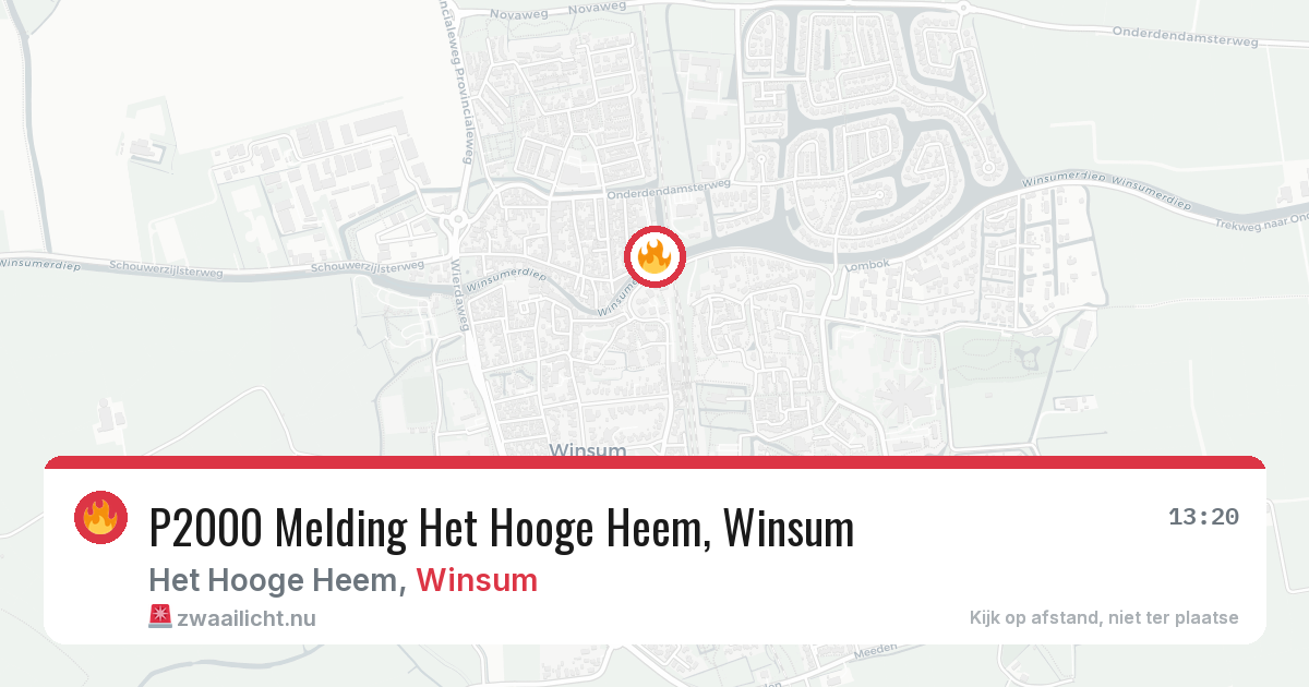P2000 Melding Het Hooge Heem, Winsum — 30 mrt 2026