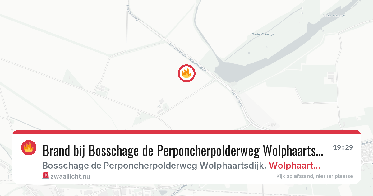 Brand bij Bosschage de Perponcherpolderweg Wolphaartsdijk in Wolphaartsdijk — 13 jul 2026