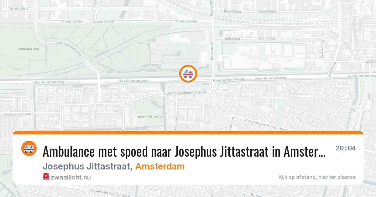 Ambulance met spoed naar Josephus Jittastraat in Amsterdam — 14 mrt 2026