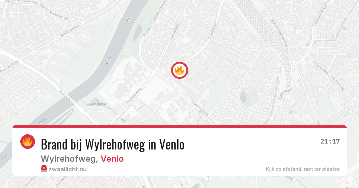 Brand bij Wylrehofweg in Venlo — 15 apr 2026