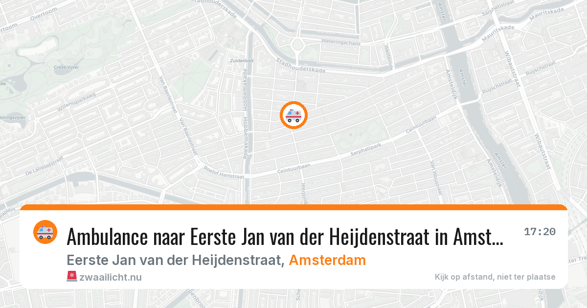 Ambulance naar Eerste Jan van der Heijdenstraat in Amsterdam — 13 mei 2026