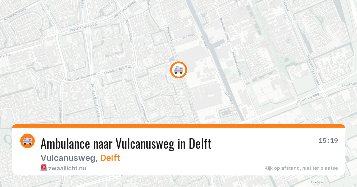Ambulance naar Vulcanusweg in Delft — 2 mrt 2026