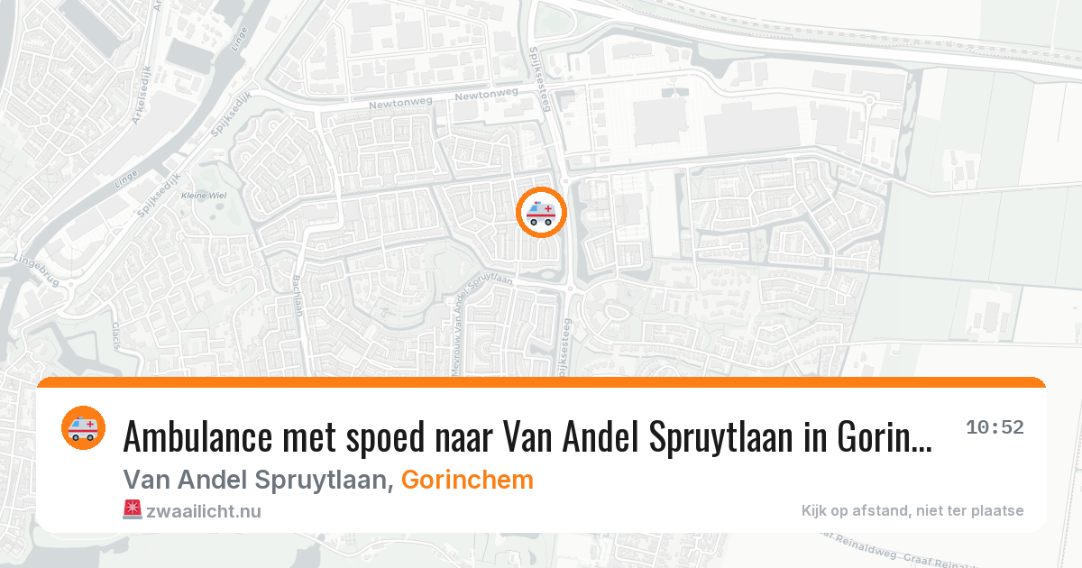 Ambulance met spoed naar Van Andel Spruytlaan in Gorinchem — 23 mei 2026