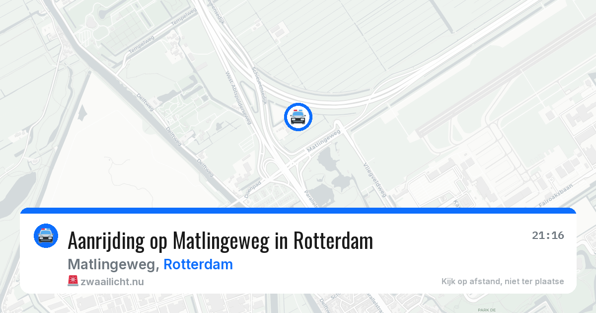 Aanrijding op Matlingeweg in Rotterdam — 10 jul 2026