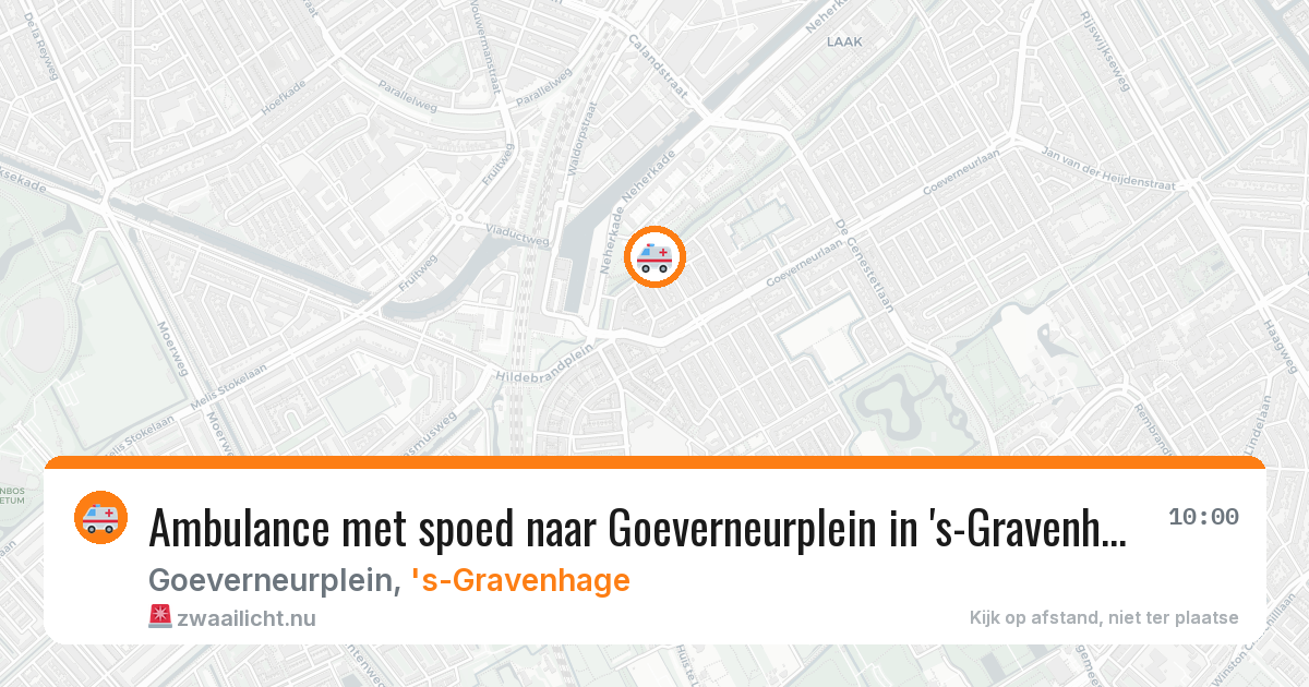 Ambulance met spoed naar Goeverneurplein in 's-Gravenhage — 21 jul 2026