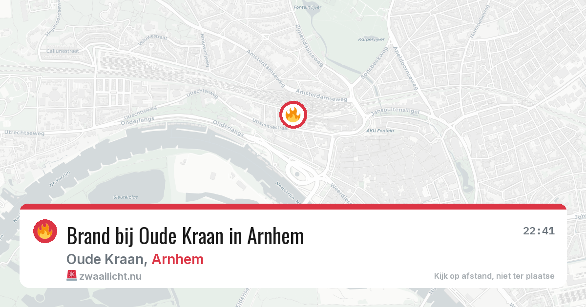 Brand bij Oude Kraan in Arnhem — 7 apr 2026
