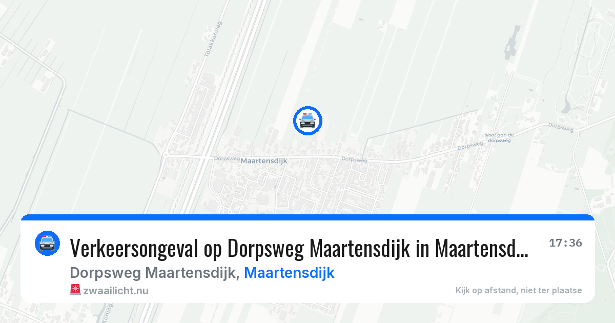 Verkeersongeval op Dorpsweg Maartensdijk in Maartensdijk — 10 jul 2026