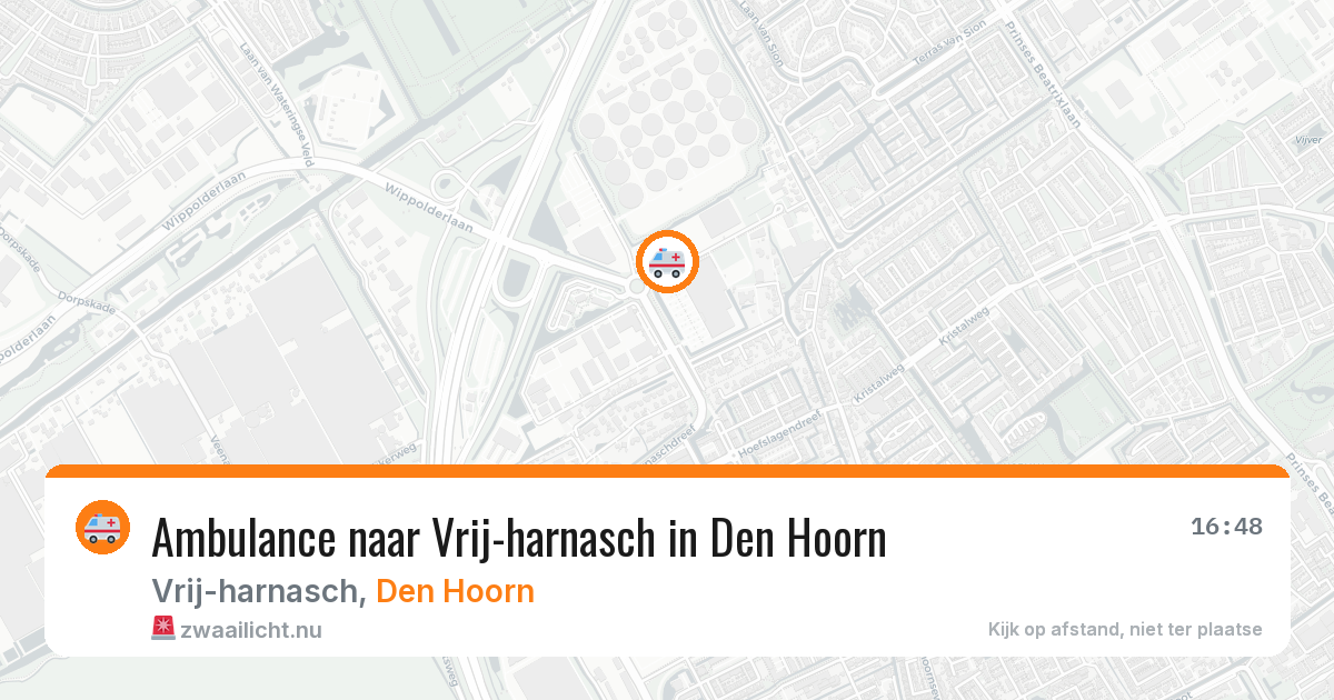 Ambulance naar Vrij-harnasch in Den Hoorn — 1 apr 2026