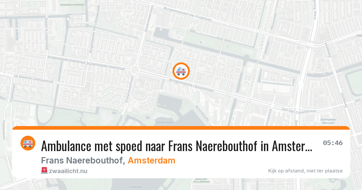 Ambulance met spoed naar Frans Naerebouthof in Amsterdam — 30 mei 2026
