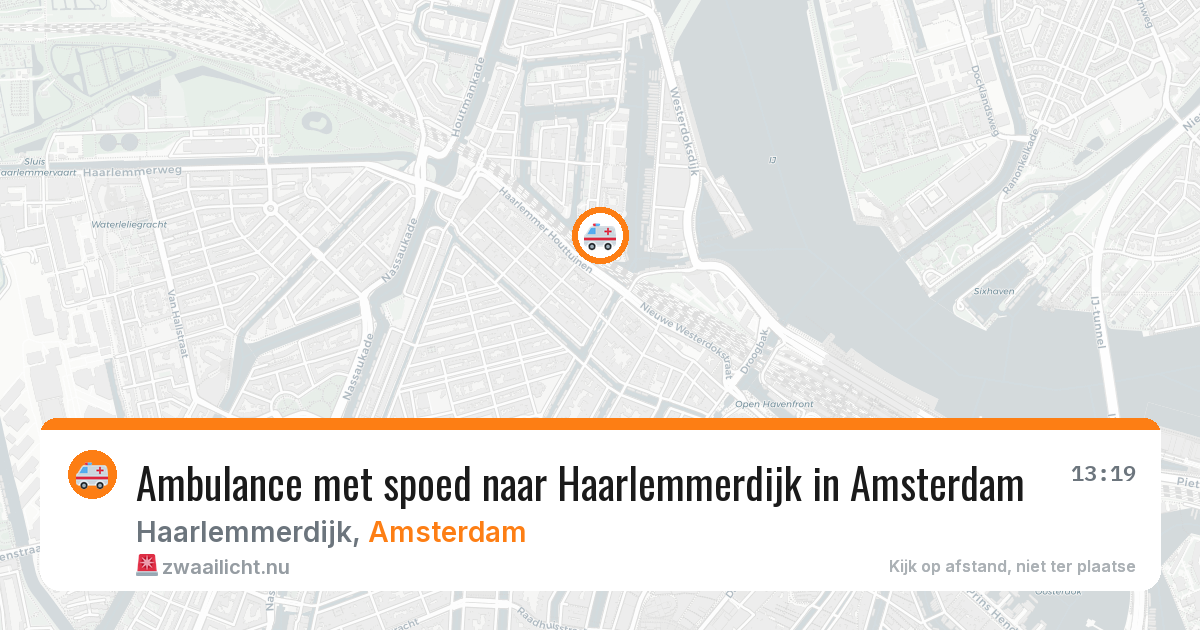 Ambulance met spoed naar Haarlemmerdijk in Amsterdam — 26 mrt 2026