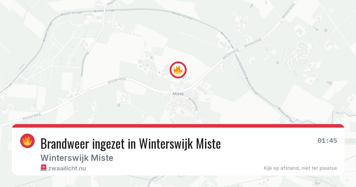 Brandweer ingezet in Winterswijk Miste — 31 jan 2026 | 🚨 Zwaailicht.nu
