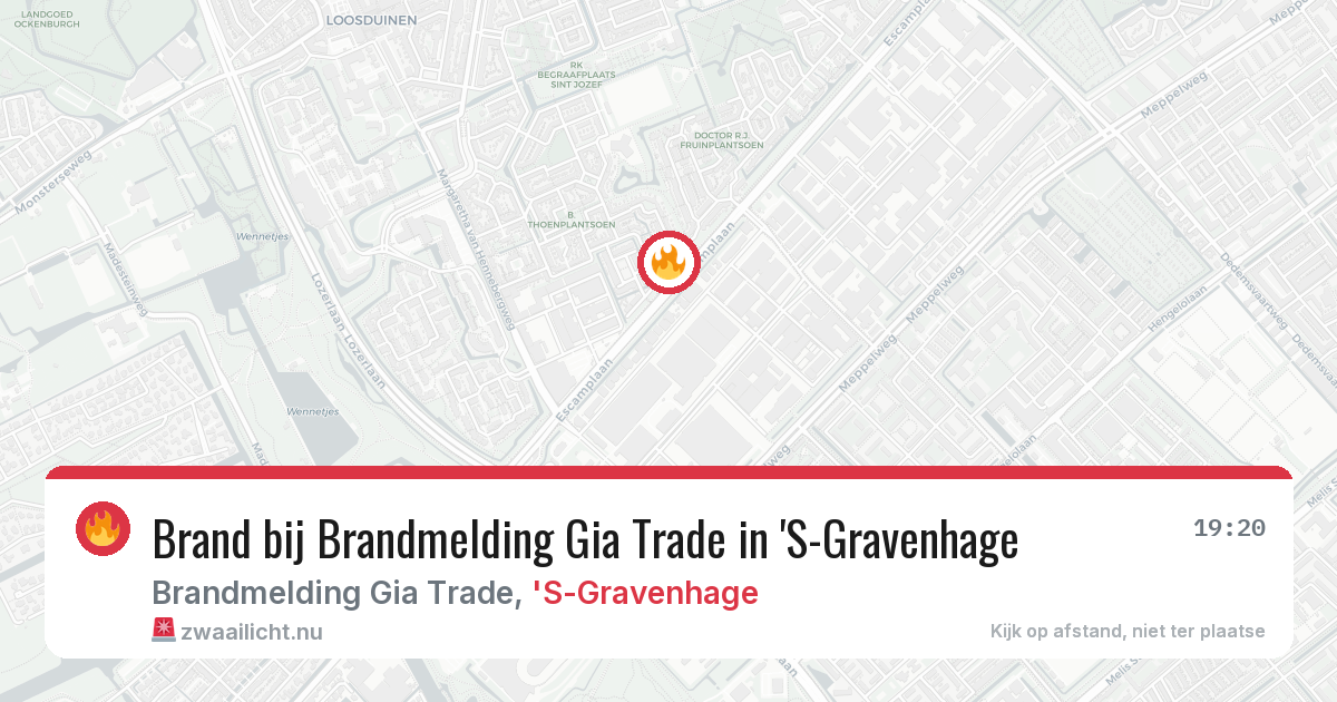 Brand bij Brandmelding Gia Trade in 'S-Gravenhage — 21 jul 2026