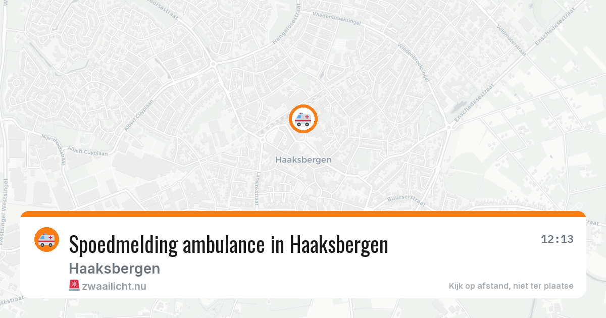 Spoedmelding ambulance in Haaksbergen — 24 jan 2026