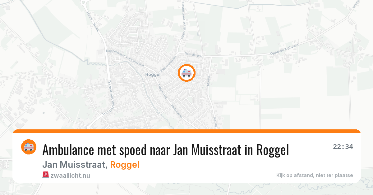 Ambulance met spoed naar Jan Muisstraat in Roggel — 2 jul 2026