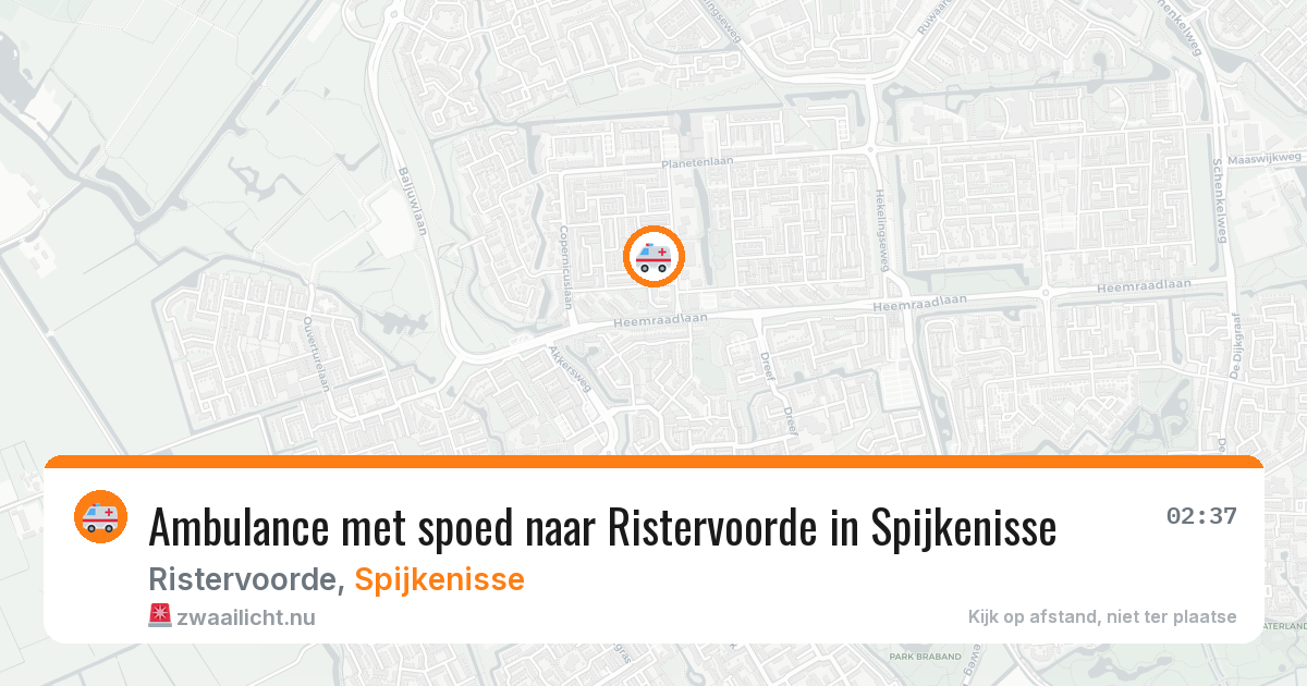 Ambulance met spoed naar Ristervoorde in Spijkenisse — 31 mei 2026