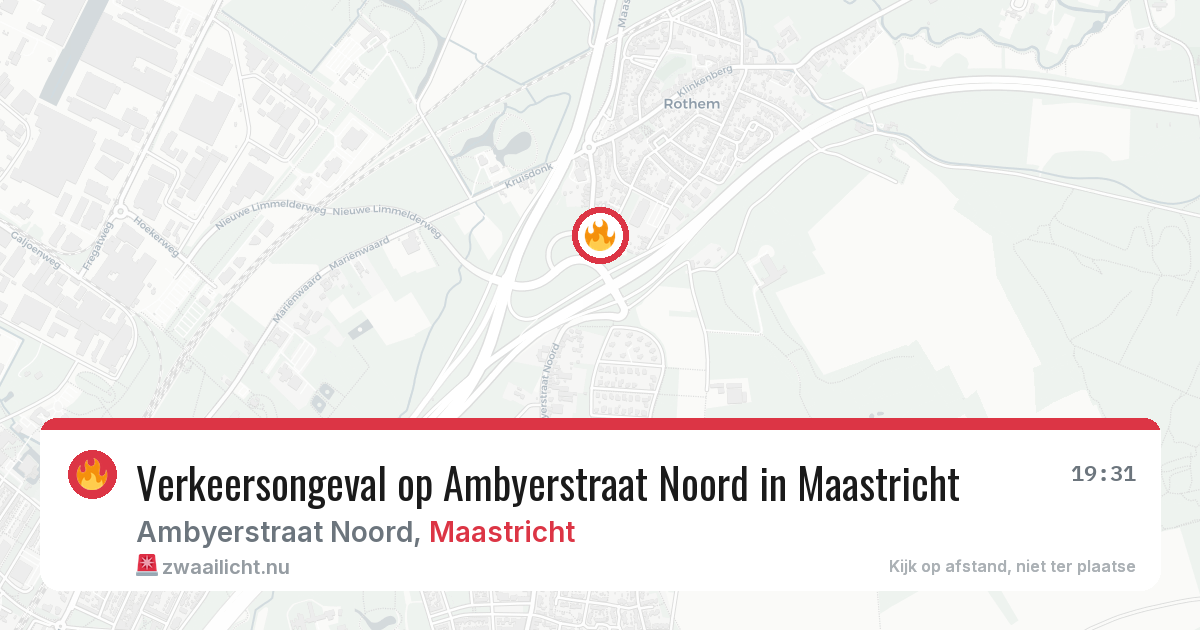 Verkeersongeval op Ambyerstraat Noord in Maastricht — 9 jul 2026