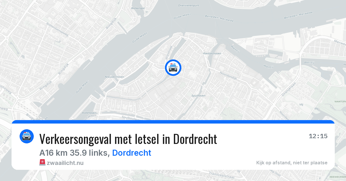 Verkeersongeval met letsel in Dordrecht — 12 jul 2026
