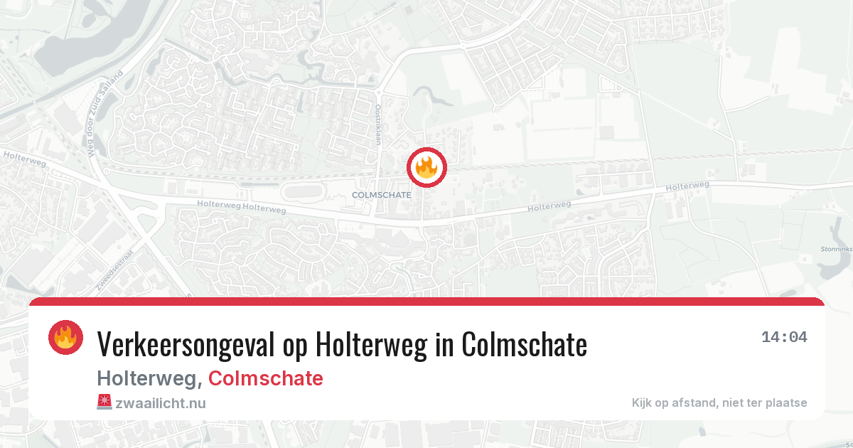 Verkeersongeval op Holterweg in Colmschate — 24 jul 2026