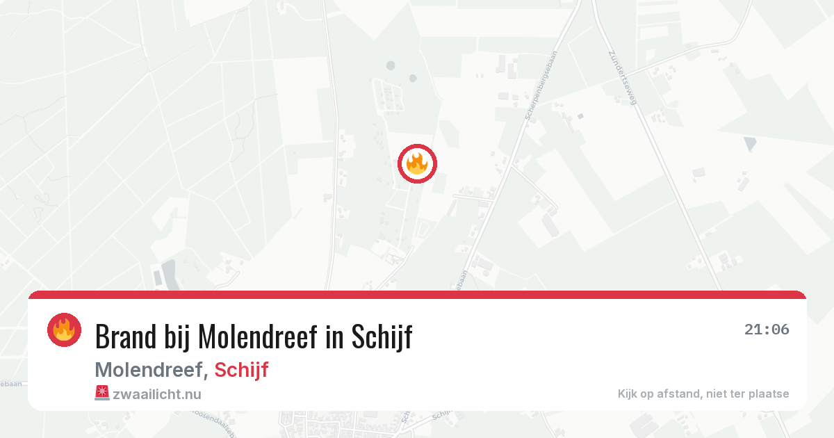 Brand bij Molendreef in Schijf — 26 mei 2026