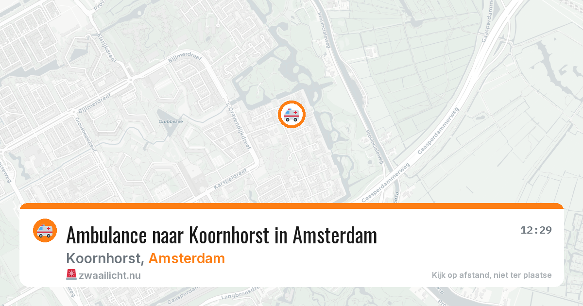 Ambulance naar Koornhorst in Amsterdam — 31 mrt 2026