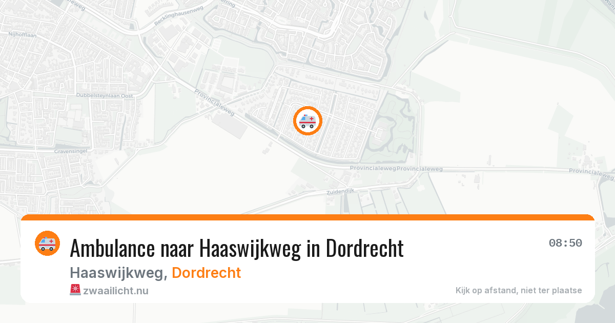 Ambulance naar Haaswijkweg in Dordrecht — 16 jul 2026