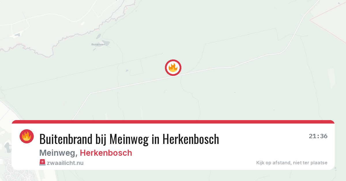 Buitenbrand bij Meinweg in Herkenbosch — 18 jul 2026