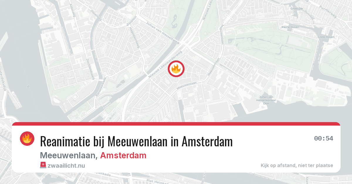 Reanimatie bij Meeuwenlaan in Amsterdam — 15 mei 2026