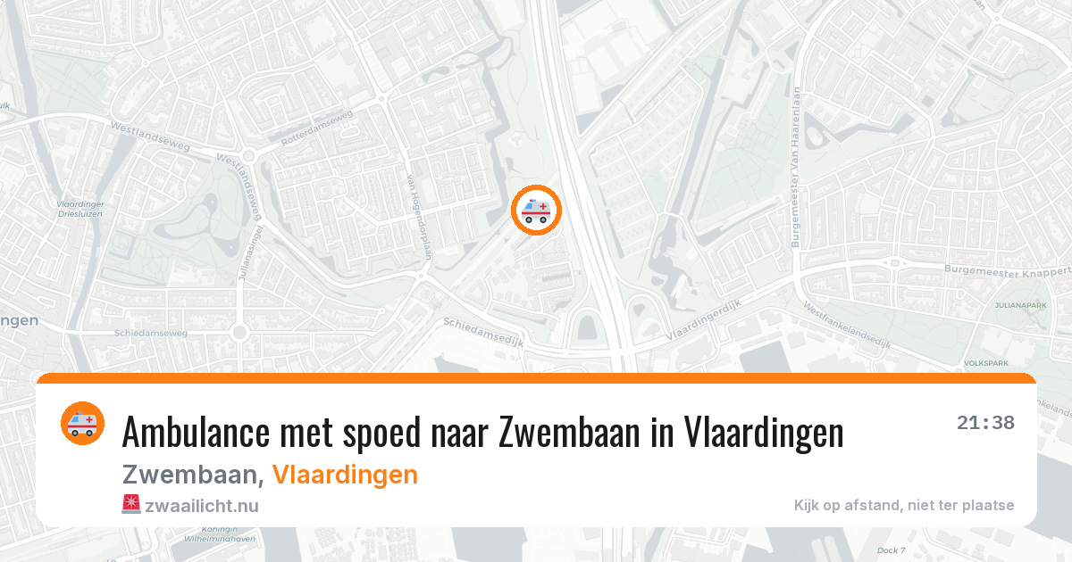 Ambulance met spoed naar Zwembaan in Vlaardingen — 12 jul 2026