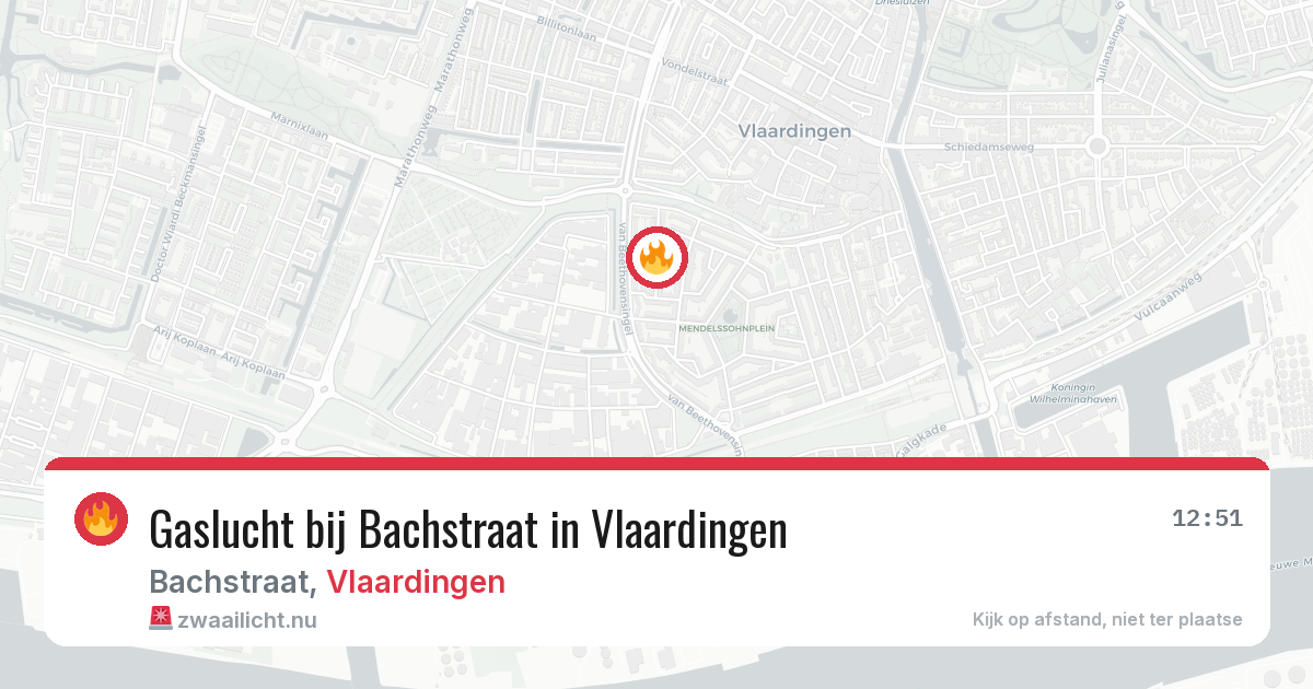 Gaslucht bij Bachstraat in Vlaardingen — 6 jun 2026