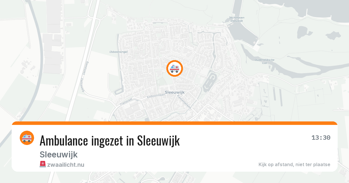 Ambulance ingezet in Sleeuwijk — 20 jul 2026