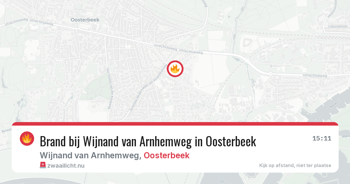 Brand bij Wijnand van Arnhemweg in Oosterbeek — 23 jul 2026