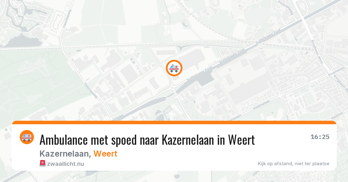 Ambulance met spoed naar Kazernelaan in Weert — 30 apr 2026