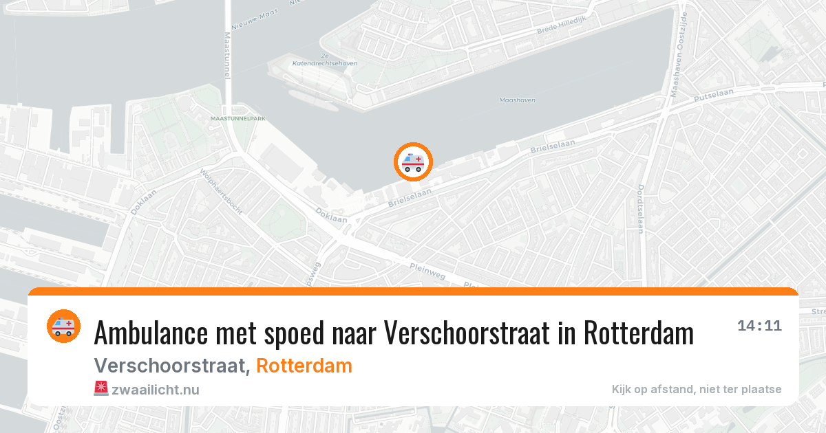 Ambulance met spoed naar Verschoorstraat in Rotterdam — 25 jul 2026