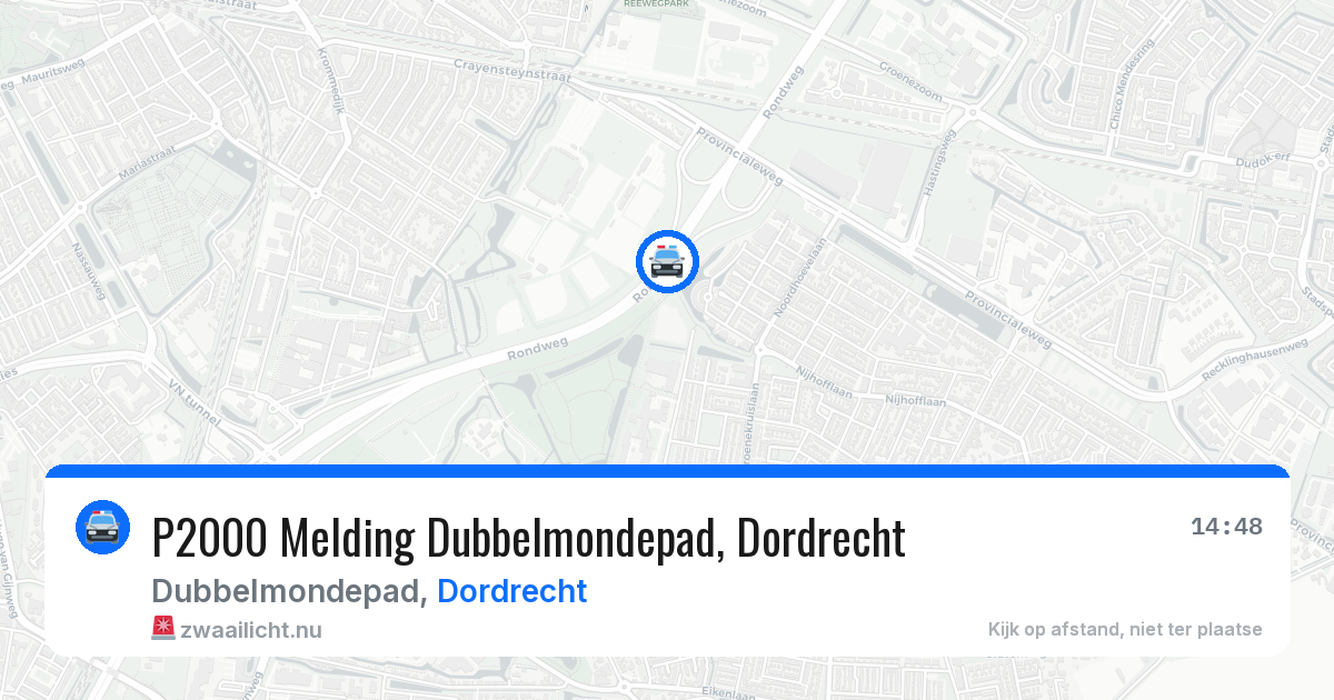 P2000 Melding Dubbelmondepad, Dordrecht — 15 jul 2026
