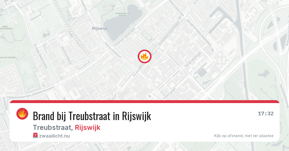 Brand bij Treubstraat in Rijswijk — 27 mei 2026