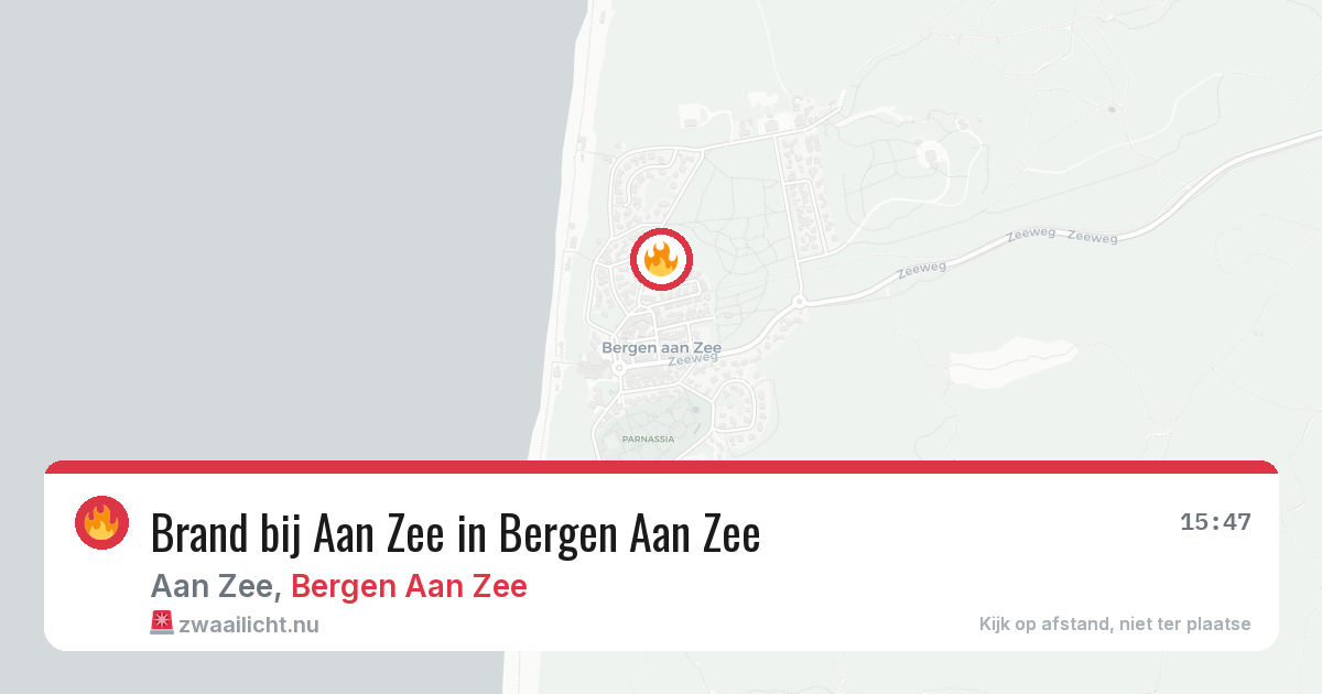 Brand bij Aan Zee in Bergen Aan Zee — 23 mei 2026