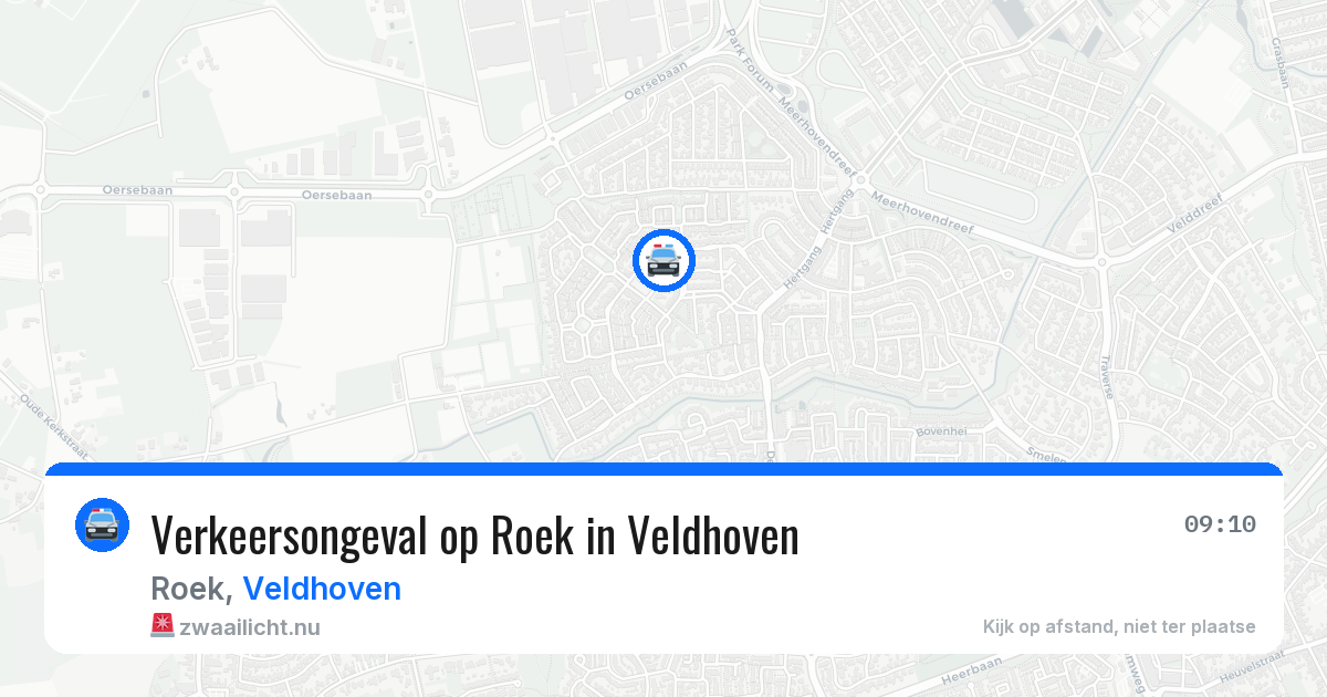 Verkeersongeval op Roek in Veldhoven — 14 jul 2026