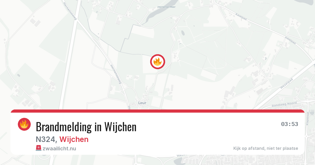 Brandmelding in Wijchen — 21 mrt 2026